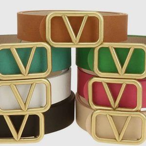 V44 Your choice of colors "V" Leather Belt